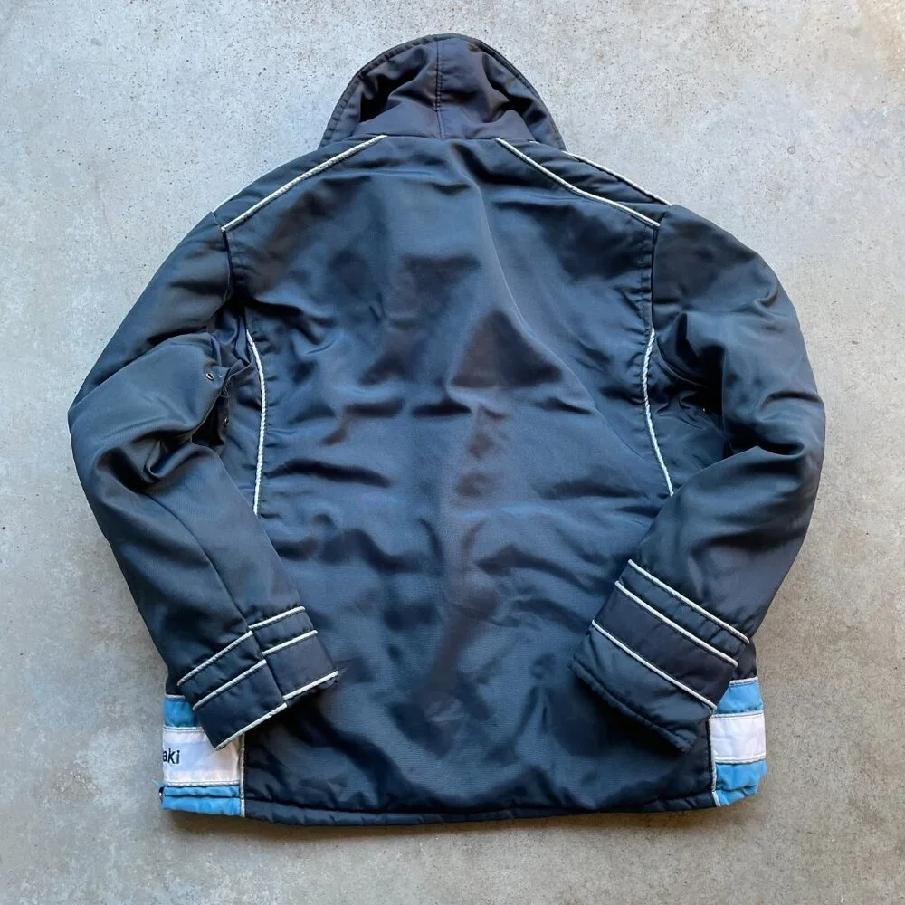 Rare Vintage 1970's Kawasaki Shop Jacket Racing Coat Men's Size Large - Picture 8 of 9